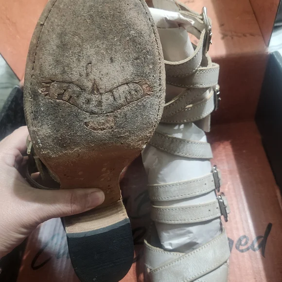 Freebird by Steven Beige Strappy Heeled Boots - Picture 3 of 4